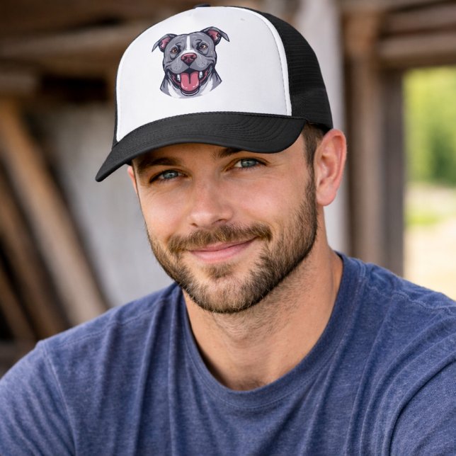 Gorra De Camionero Pit Bull Graphic Art -Bully Breed Dogs- Dog Lover (Subido por el creador)