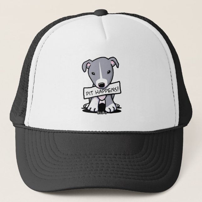 Gorra De Camionero Pit Happens Pit Bulldog Art (Anverso)