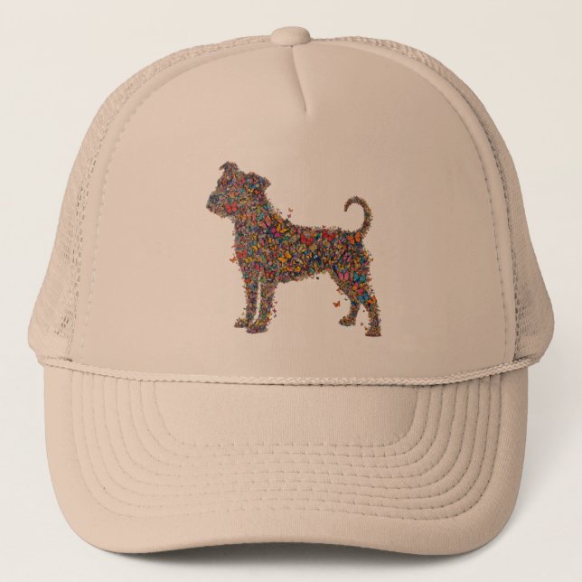 Gorra De Camionero Pitbull Butterfly Silhouette Art | Bully Dog Lover (Anverso)