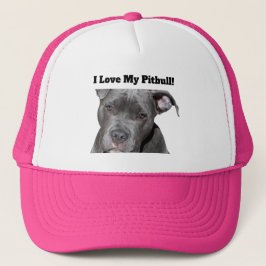 Gorra De Camionero Pitbull negro Editable
