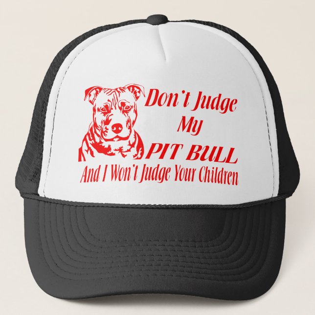GORRA DE CAMIONERO PITBULL NO JUZGAN (Anverso)