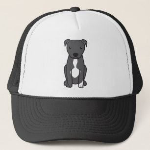 Gorra De Camionero Pitbull Terrier americano (oídos naturales)