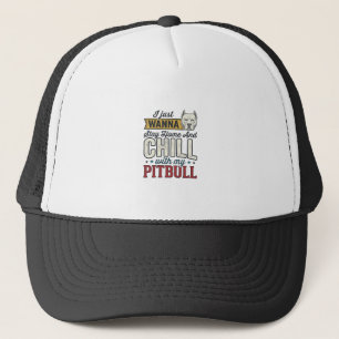 Gorra De Camionero Pitbull Vintage Quédate En Casa Y Relájate Amante 