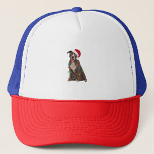 Gorra De Camionero Pittie Navidades Pitbull alumbran al amante del pe