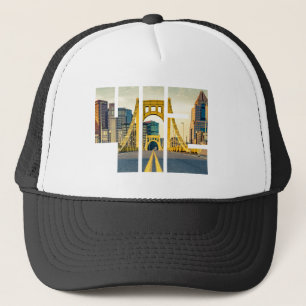 Gorra De Camionero Pittsburgh Pennsylvania Steel City Skyline 412 Can