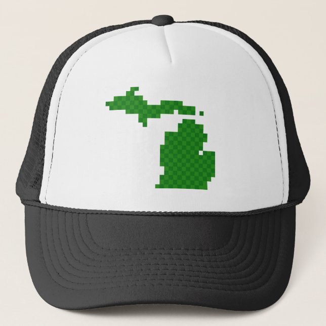 Gorra De Camionero Pixel Michigan (Anverso)