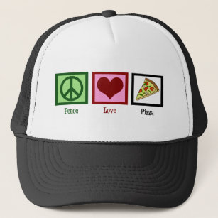 Gorra De Camionero Pizza de amor por la paz