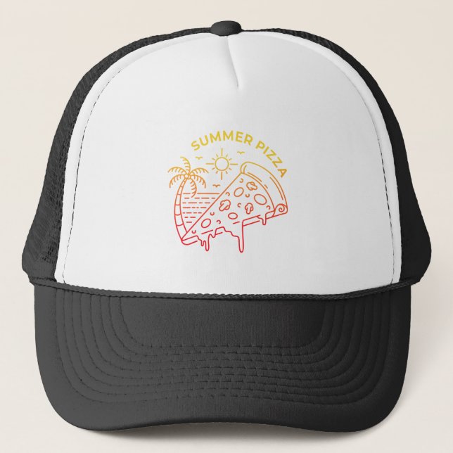Gorra De Camionero Pizza de verano (Anverso)
