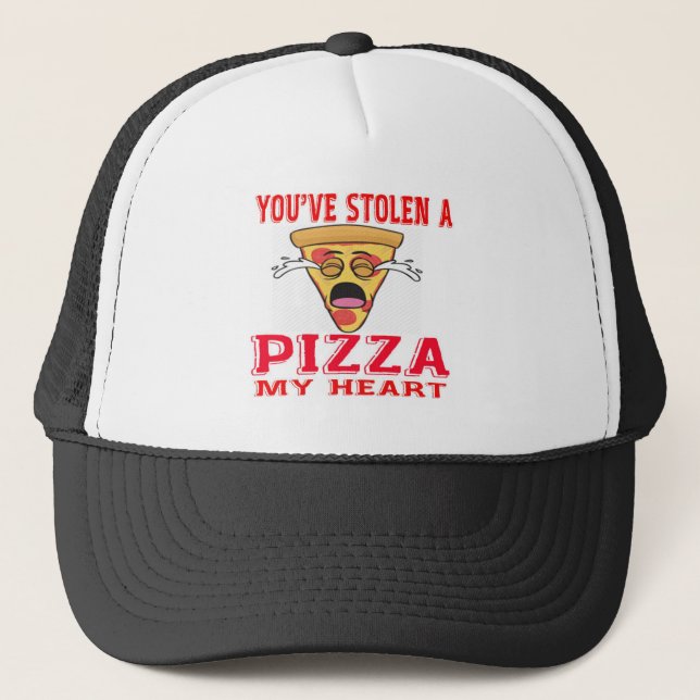 Gorra De Camionero Pizza divertida (Anverso)
