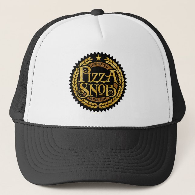 Gorra De Camionero Pizza Snob - divertido amante de la pizza (Anverso)
