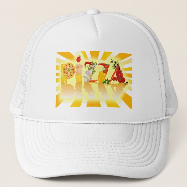 Gorra De Camionero Pizza Sunshine (Anverso)