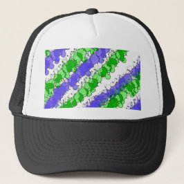 Gorra De Camionero Placa azul y verde angustiada