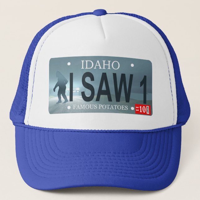 Gorra De Camionero Placa de licencia Sasquatch (Anverso)