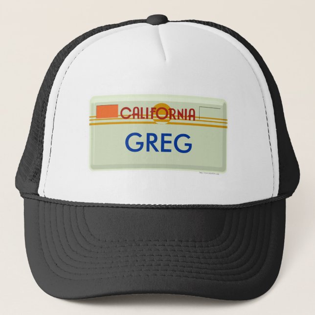 Gorra De Camionero Placa de personalizable Lisence (Anverso)