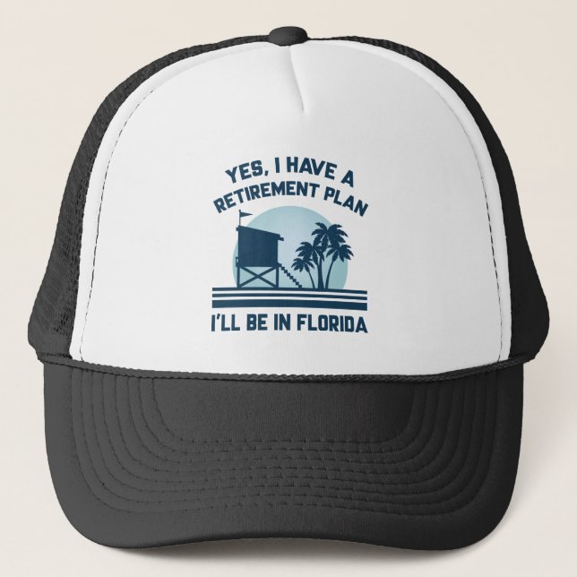 Gorra De Camionero Plan de jubilación Florida (Anverso)