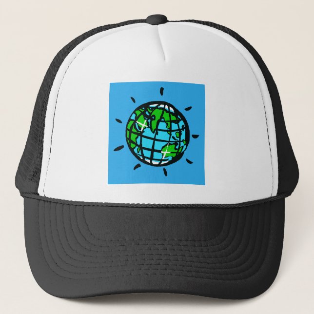 Gorra De Camionero Planeta EARTh - Día de la Tierra - Conservación -  (Anverso)