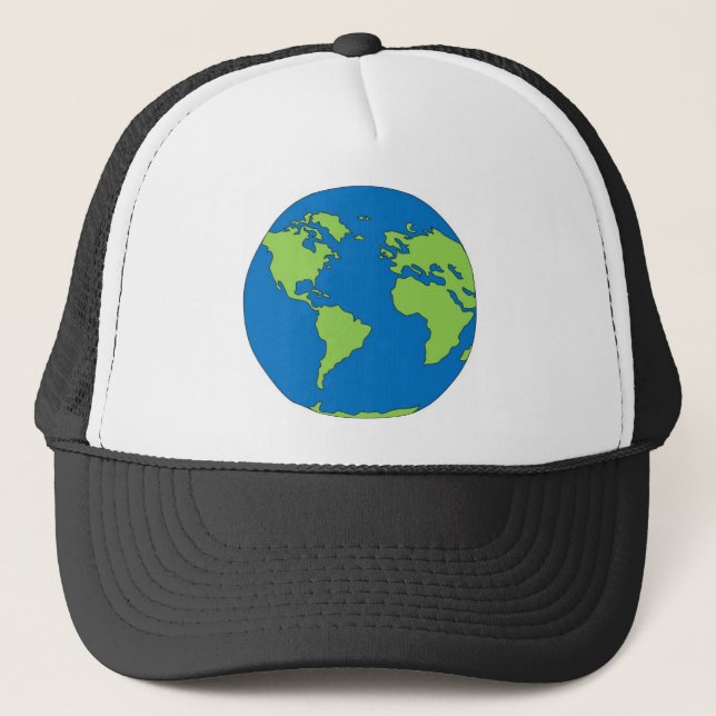 Gorra De Camionero Planeta Tierra (Anverso)