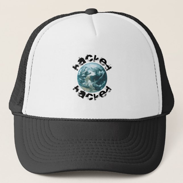 Gorra De Camionero Planeta Tierra hackeada (Anverso)