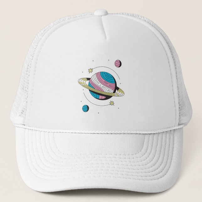 Gorra De Camionero Planeta transgénero (Anverso)