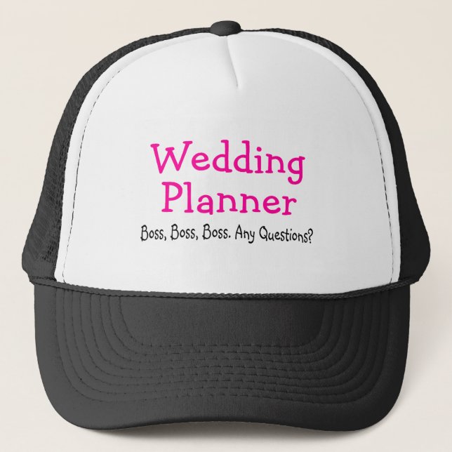 Gorra De Camionero Planificador Boss de la boda (Anverso)