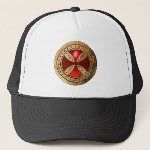 Gorra De Camionero PLANTILLA ANTIGUA Gema de Ruby Rojo CRUZ