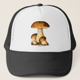 Gorra De Camionero Plantilla comestible de las setas de la seta de