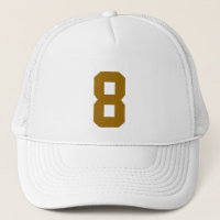 Plantilla custom el número ocho 8 color oro