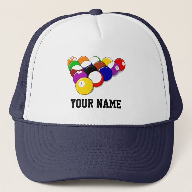 Gorra De Camionero Plantilla de Billiards, diseño popular (Anverso)
