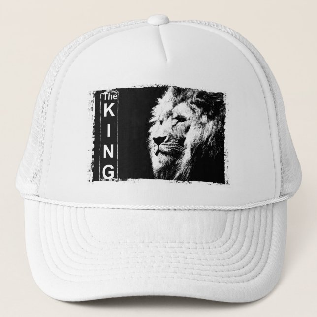 Gorra De Camionero Plantilla de cabeza de león de arte pop moderno el (Anverso)
