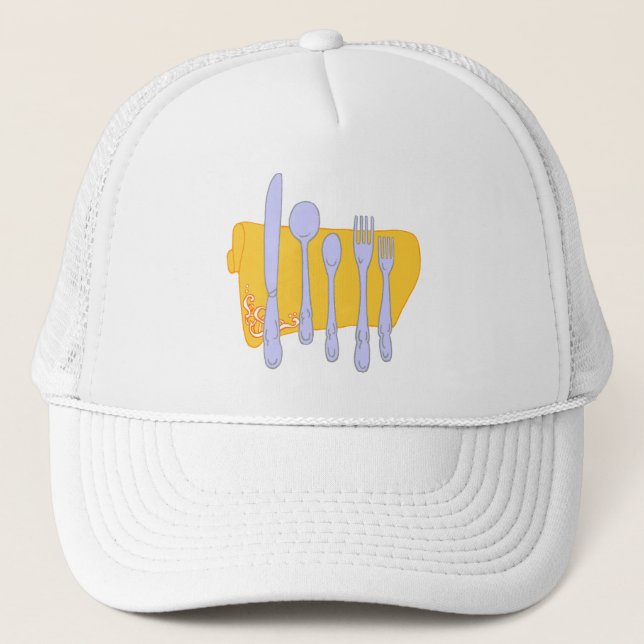 Gorra De Camionero Plantilla de diseño de cocina de Dinnerware (Anverso)