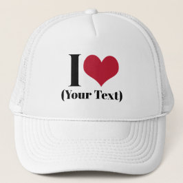Gorra De Camionero Plantilla de I Heart (Agregar su propio texto Pers