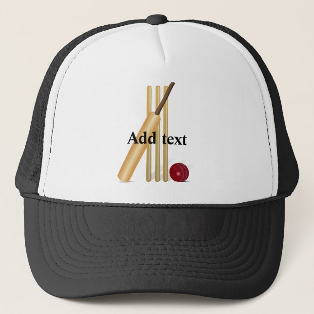 Gorra De Camionero Plantilla de juego de cricket (Anverso)
