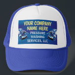 Gorra De Camionero Plantilla de lavado de corriente a presión<br><div class="desc">Personalizar este diseño de plantilla de camionero de lavado de presión (lavado de energía) para adaptarse a sus necesidades y negocios. Esta plantilla de lavado a presión muestra el fondo de la arandela a presión y de las cuentas de agua.</div>