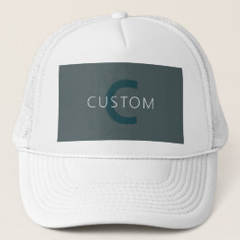 Gorra De Camionero Plantilla de monograma de Personalizable elegante