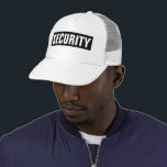 Gorra De Camionero Plantilla de seguridad de texto de Personalizado b<br><div class="desc">Añada el texto del logotipo de la Compañía de Imagen Aquí Modern Elegant Template's Women's Unisex Security Member Black White Baseball Cap / Trucker Hat.</div>