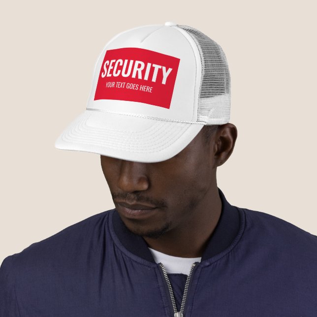 Gorra De Camionero Plantilla de texto de seguridad de personalizado M (In situ)