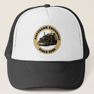 Gorra De Camionero Plantilla de transporte de camiones semirremolque