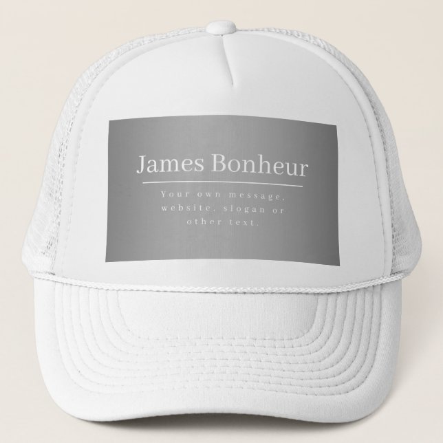 Gorra De Camionero Plantilla promocional editable para empresas, etc. (Anverso)