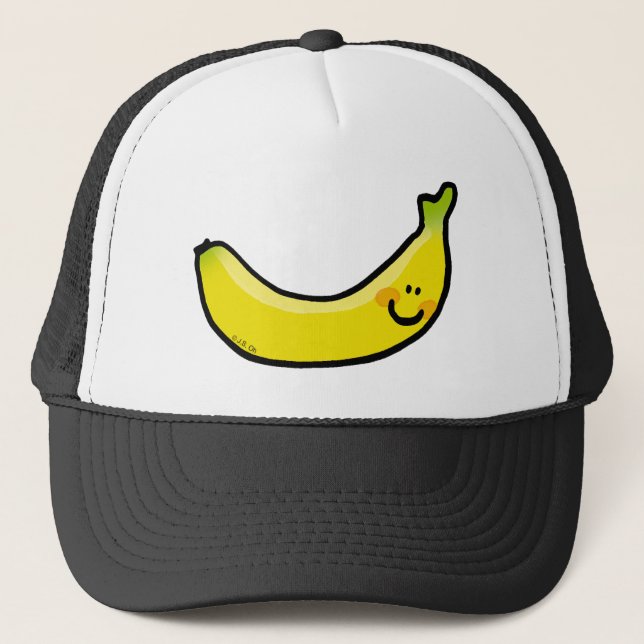 Gorra De Camionero Plátano amarillo divertido (Anverso)