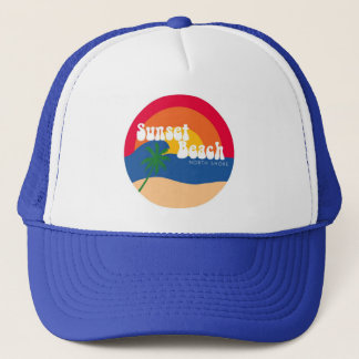 Gorra De Camionero Playa de la puesta del sol