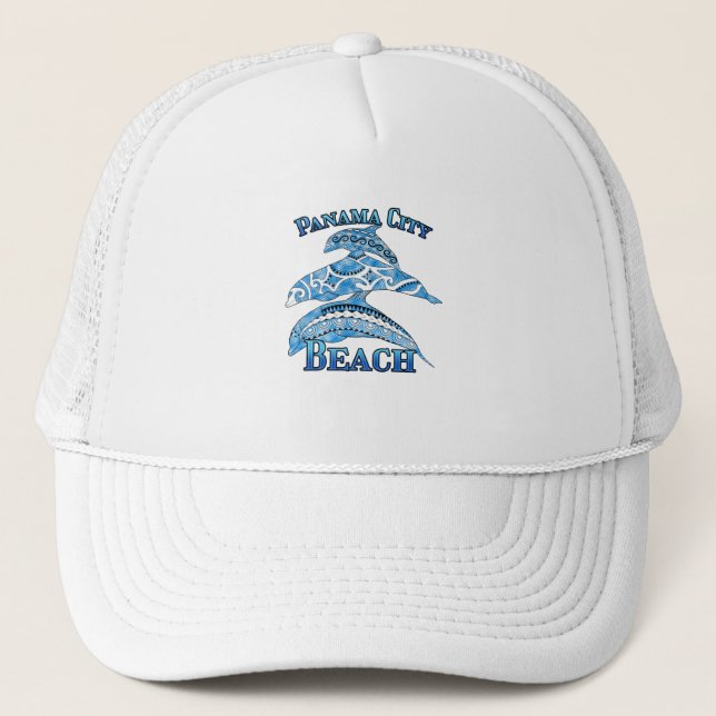 Gorra De Camionero Playa de Panamá Florida Vacaciones para delfines t (Anverso)