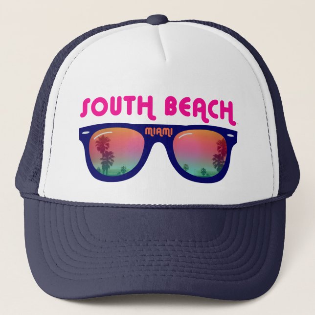 Gorra De Camionero Playa del sur Miami (Anverso)