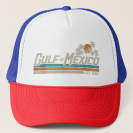 Gorra De Camionero Playa Retro Vintage del Golfo de México Est 1550