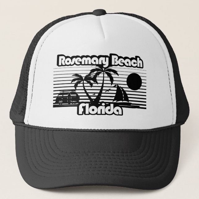 Gorra De Camionero Playa Rosemary Florida (Anverso)