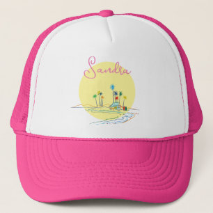 Gorra De Camionero Playa Tropical