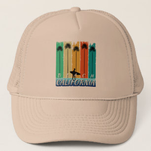 GORRA DE CAMIONERO PLAYA VINTAGE CALIFORNIA PALMERAS