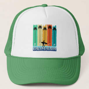 GORRA DE CAMIONERO PLAYA VINTAGE CALIFORNIA PALMERAS