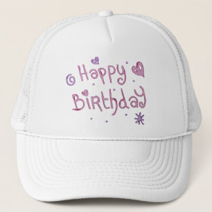 Gorra De Camionero Playful Happy Birthday Text