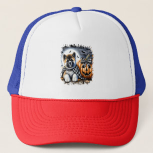 Gorra De Camionero Plaza de Halloween de Perro Akita