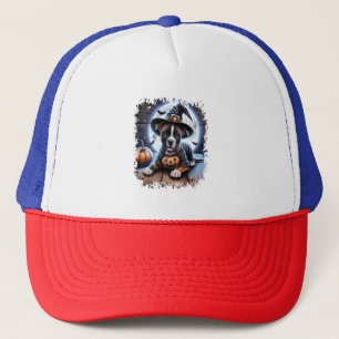 Gorra De Camionero Plaza Staffy Dog Halloween